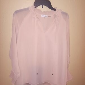 Calvin Klein pink blouse size medium